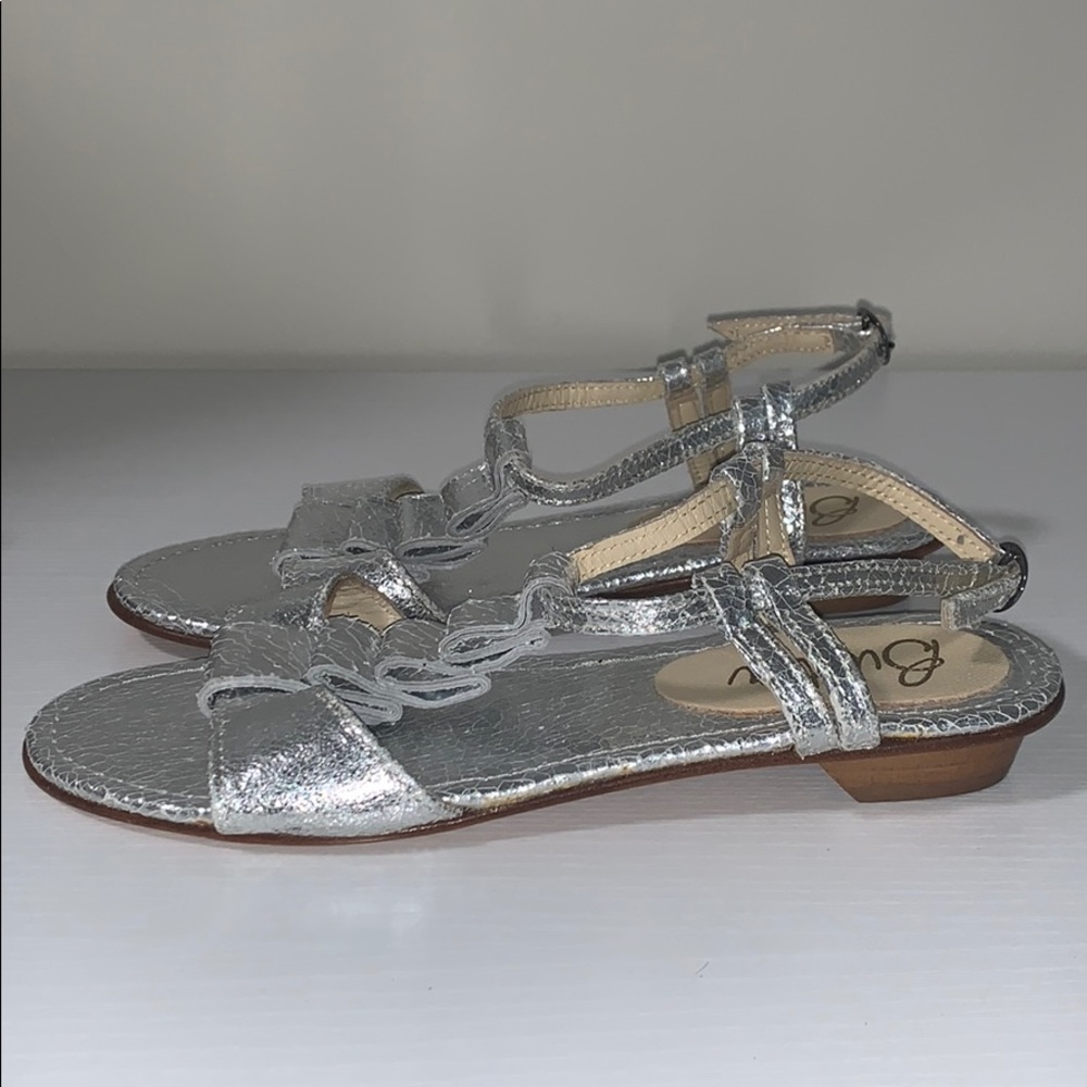BUTTER Made In Italy Silver Sandal - Picture 2 of 5